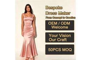 ODM Female Dresses Blush Pink Satin Square Neck Wide Strap Bodycon Mermaid Maxi Formal Evening Party Dresses