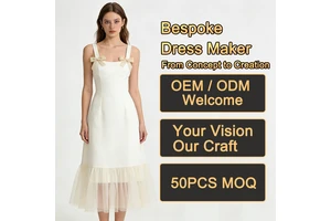 Women Dresses Spaghetti Strap Bow Decor Tulle Ruffle Hem Midi Casual Party Bridal Shower Graduation Lightweight Fabric Dresses