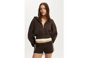 Women's Micro Sweatshort - Dark Oak/Stripe