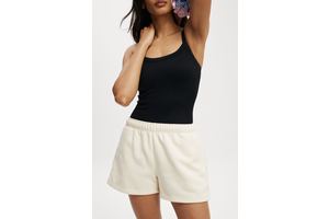 Women's Plush Essential Gym Short - Coconut Milk