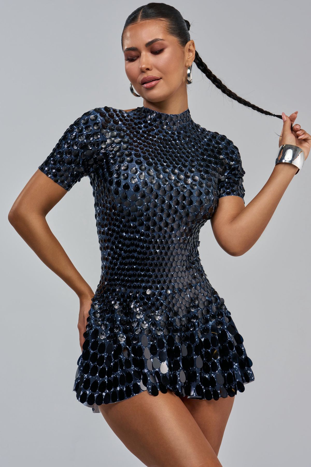 Women's Far From Basic Sequin Mini Dress In Black