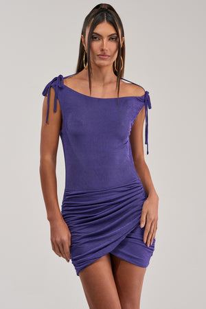 Women's Akira Purple Sleeveless Scoop Neck Bodycon Mini Dress