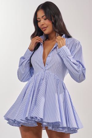 Women's Happy Hour Pinstripe Mini Dress