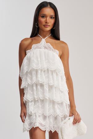 Women's Too Cute To Argue Lace Mini Dress In White