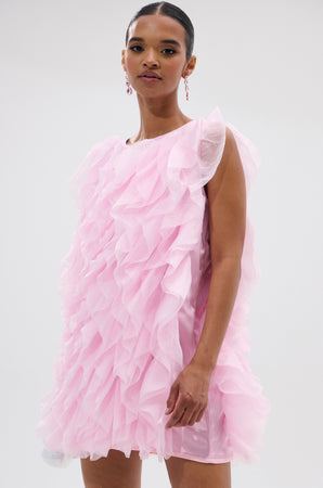 Women's Lover Girl Ruffle Mini Dress