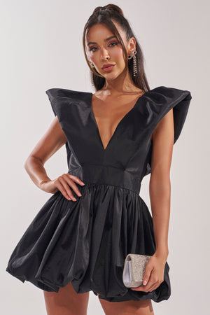 Women's Akira Once Upon A Dream Black Woven Mini Dress