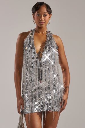 Women's Late Night At The Disco Sequin Mini Dress