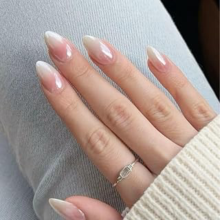 Modelones Pink Ombre Press on Nails Short Almond ChromFake Nails: Ombre Dyeing and Production Notes
