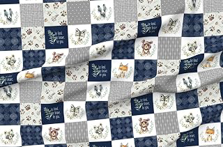 Spoonflower Fabric Woodland Quilt Patchwork Baby on Petal Signature Cotton: Fabric Sourcing and Quality Notes