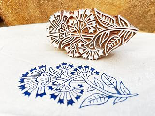Wooden Block Stamp Floral Handmade Pailsly Patterned Block, Textile Printing Equipment, Home & Office Decor, Cookies Aand Henna: Print Design and Production Notes