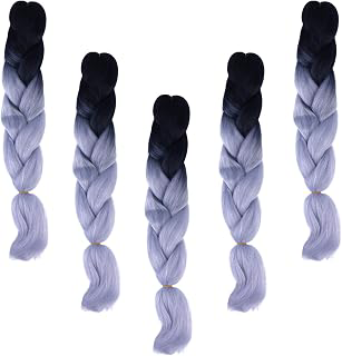 Braiding Hair Extensions 5pcs Ombre Colors Synthetic Xmas Halloween Season: Ombre Dyeing and Production Notes