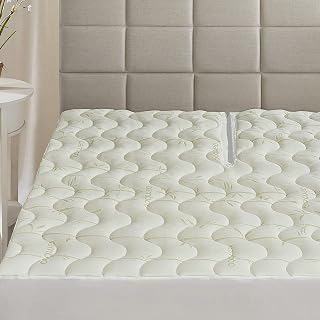 Royal Hotel Bedding Waterproof Jacquard and Viscose derived from Bamboo, Blend Fitted Topper, Top Split King Mattress Pad: Jacquard Weave and Production Notes