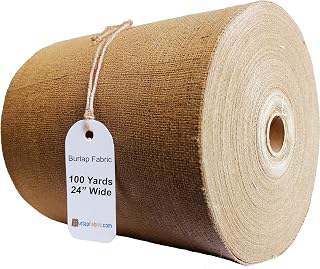 Burlap Jute Fabric by The Yard Natural Burlap Roll, 24 Inch Wide x 100 Yards, 10 Ounce - Eco-Friendly Material for Rustic Decor, Gardening: Fabric Sourcing and Quality Notes