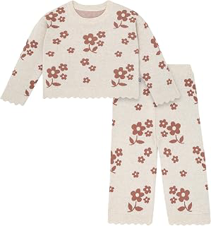 Modern Moments by Gerber Girls' Baby and Toddler Jacquard 2-piece Sweater Set, Nutmeg Flowers, 18 Months: Jacquard Weave and Production Notes