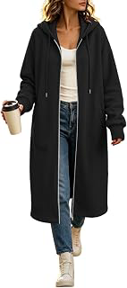 Women's Solid Full Zip Hooded Fleece‑Lined Maxi Long Sweatshirt Jacket: Jacquard Weave and Production Notes