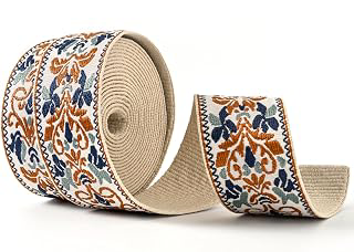 SHEING Cotton Webbing 1.5 Inch 2 Inch - Heavy Webbing Strap for Bags, Arts and Crafts, High Density Webbing Jacquard Embroidery Style: Jacquard Weave and Production Notes