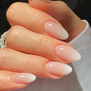 AzureBeauty Short Almond Ombre Press On Nails, Nude Pink, 32 Pcs 16 Sizes: Ombre Dyeing and Production Notes