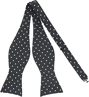 Mens Self Bow Tie Polka Dots Woven Silk Bow Ties: Jacquard Weave and Production Notes