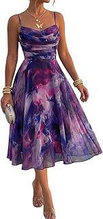 Women's Floral Mesh Midi Dress for Summer Cocktail: Ombre Dyeing and Production Notes