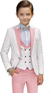Suits for Boys Floral Jacquard Boys Tuxedo Suit 3 Piece Formal Dress: Jacquard Weave and Production Notes