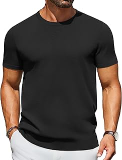 Men's Casual T-Shirts Short Sleeve Crewneck Pullover Knit Tee: OEM Production and Sizing Notes