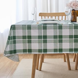 NLMUVW Vinyl Tablecloth 108 Inch with Flannel Backing, 100% Waterproof PVC Table Cloth Wipe Clean Table Cover for Dining Party Camping Outdoor: Fabric Sourcing and Quality Notes
