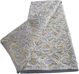 5 Yards Gold African Lace Fabric, Nigerian 3D Embroidery Jacquard Satin for Wedding Party Dresses DIY Sewing: Jacquard Weave and Production Notes