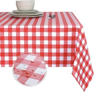 Obstal 100% Waterproof PVC Table Cloth, Oil-Proof Spill-Proof Vinyl Rectangle Tablecloth, Wipeable Table Cover for Outdoor and Indoor Use, 54x78: Fabric Sourcing and Quality Notes