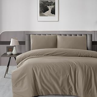 Luxury Duvet Cover Set, 100% Cotton Sateen, Soft & Breathable, 3-Piece Queen Bedding, Rock: Jacquard Weave and Production Notes