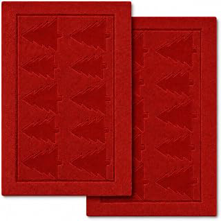 ELITE Christmas Bath Mats Set of 2 - Limited Edition Holiday Bathroom Décor with Woven Jacquard Tree Design - 21 x 34 in, 1000 GSM Cotton, Soft: Jacquard Weave and Production Notes