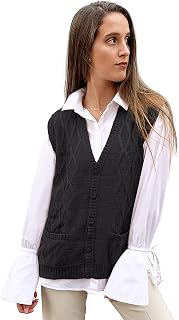 Peru Women's Alpaca Wool V Neck Argyle Cardigan Vest S-4XL: Jacquard Weave and Production Notes
