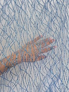 Glitter Wave Lace Fabric by The Yard - Perfect for Wedding Decorations, Bridal Shower, Wedding Tablecloth - Minimum Stretch - for Glitter Veil: Fabric Sourcing and Quality Notes