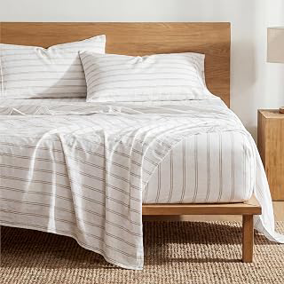 Bedsure Striped Sheets King Size-Imitation Cotton Fits Up to 16