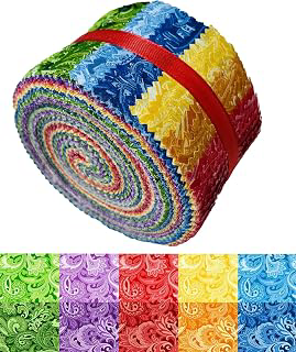100% Cotton Jelly Roll Fabric Strips for Quilting and Sewing-Paisley Floral: Print Design and Production Notes