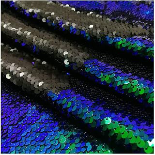 ShinyBeauty Sequin Fabric Mermaid Flip Up Sequins Reversible Sparkly Fabric Sold The Yard Dress/Decor/Clothing (1 Yards, Blue Green): Fabric Sourcing and Quality Notes