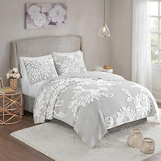 Madison Park Chenille Tufted Cotton Duvet Cover Set, 3PC King/Cal King: Jacquard Weave and Production Notes