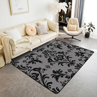 jejeloiu Jacquard Damask Kids Living Room Rugs for Bedroom,Boys Girls Area Rug 5x7,Damask Pattern Decor Carpet,Boho Style Soft Indoor Floor: Jacquard Weave and Production Notes