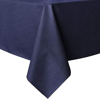 sancua Waterproof Rectangle Vinyl Tablecloth Table Cloth 60x84 Inch, Navy: Fabric Sourcing and Quality Notes