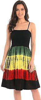 Women's Tie Dye Smocked Sundress, Rayon Challis Beach Cover Up with Removable Straps: OEM Production and Sizing Notes