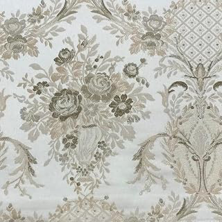 French Country Floral Bouquet Jacquard Fabric, Off-White: Jacquard Weave and Production Notes