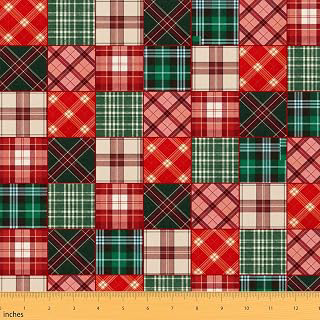 Christmas Plaid Red Green Fabric by The Yard,2 Yard Bolt,72