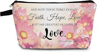 Floral Bible Quote Print Small Cosmetic Bag -3: Print Design and Production Notes