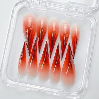 Putysenxi Polished Press On Nails Short Long Detachable Reusable Nail Eagle Cat Dragon Claw Nail glue & Alcohol Pad Pack: Ombre Dyeing and Production Notes