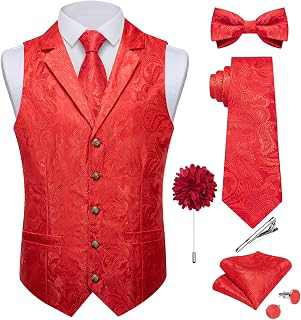 Vest Tie Set for Men Paisley Suit Waistcoat: Jacquard Weave and Production Notes