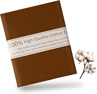 Brown Cotton Fabric for Sewing 59 Inch Wide Natural 100% Cotton Poplin Fabric by The Yard Soft Embroidery Cotton Material Apparel Cloth (Brown: Fabric Sourcing and Quality Notes