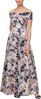 Women's Formal Long Ballgown Mother of The Bride Dress with Pockets: Jacquard Weave and Production Notes