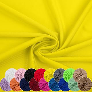 Nylon Spandex Fabric, 80% Nylon, 20% Spandex, Swimwear, Activewear Fabric 4 Way Stretch Sports, Dance, Yoga (Yellow, 1 Yard): Fabric Sourcing and Quality Notes