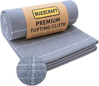 BUZZCRAFT Gray Tufting Cloth for Rug Making, Primary Tufting Fabric with Marked Lines, Premium Tufting Backing Fabric for Cut Pile & Loop Pile: Jacquard Weave and Production Notes