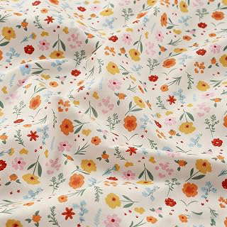 1 Yard Fabric, Garden Floral Print Cotton Fabric, for DIY Sewing, Dresses & Home Decor: Print Design and Production Notes