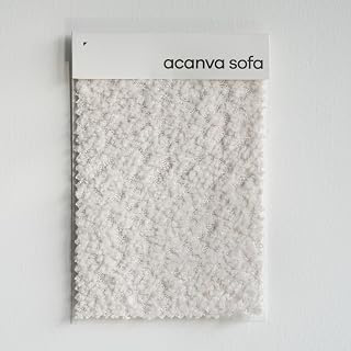 Acanva Modern Curved Living Room Sofa Fabric Swatch, Boucle-White: Jacquard Weave and Production Notes